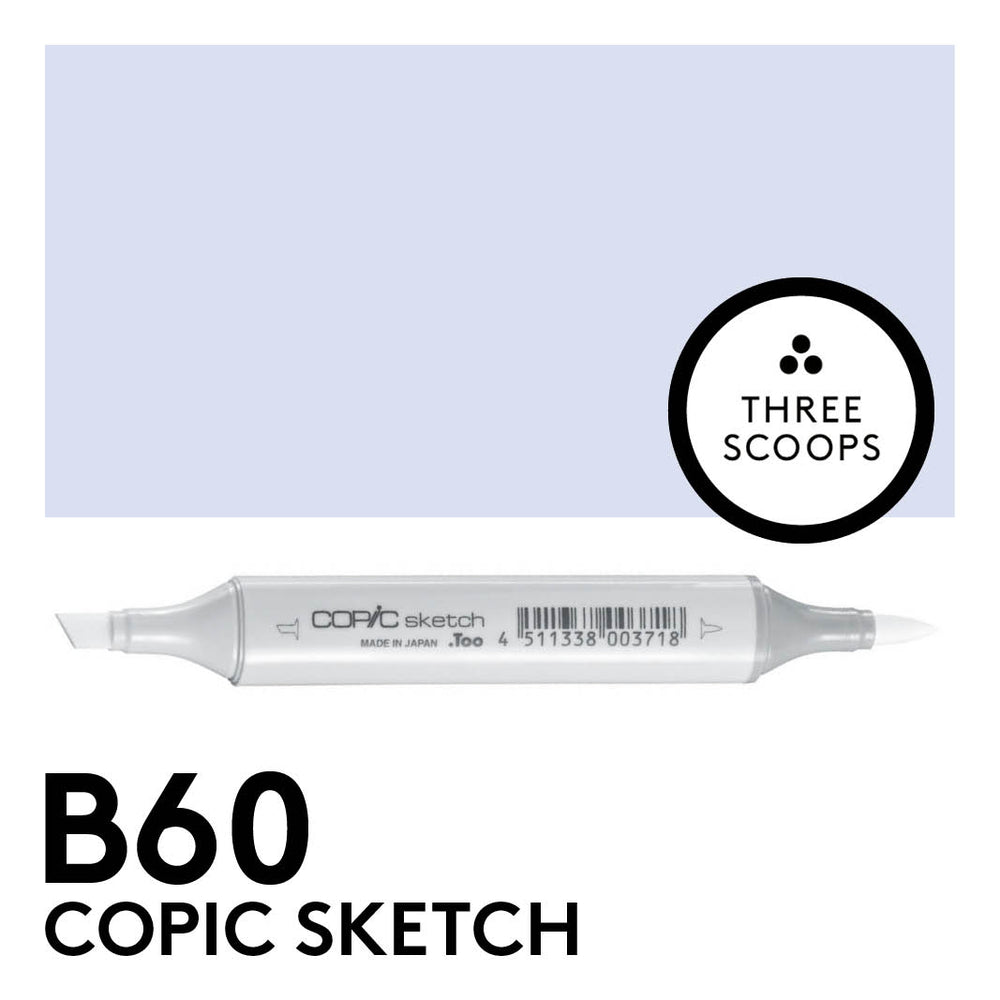 Copic Sketch B60 - Pale Blue Gray