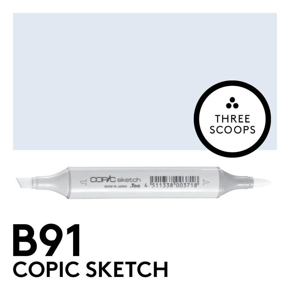 Copic Sketch B91 - Pale Grayish Blue