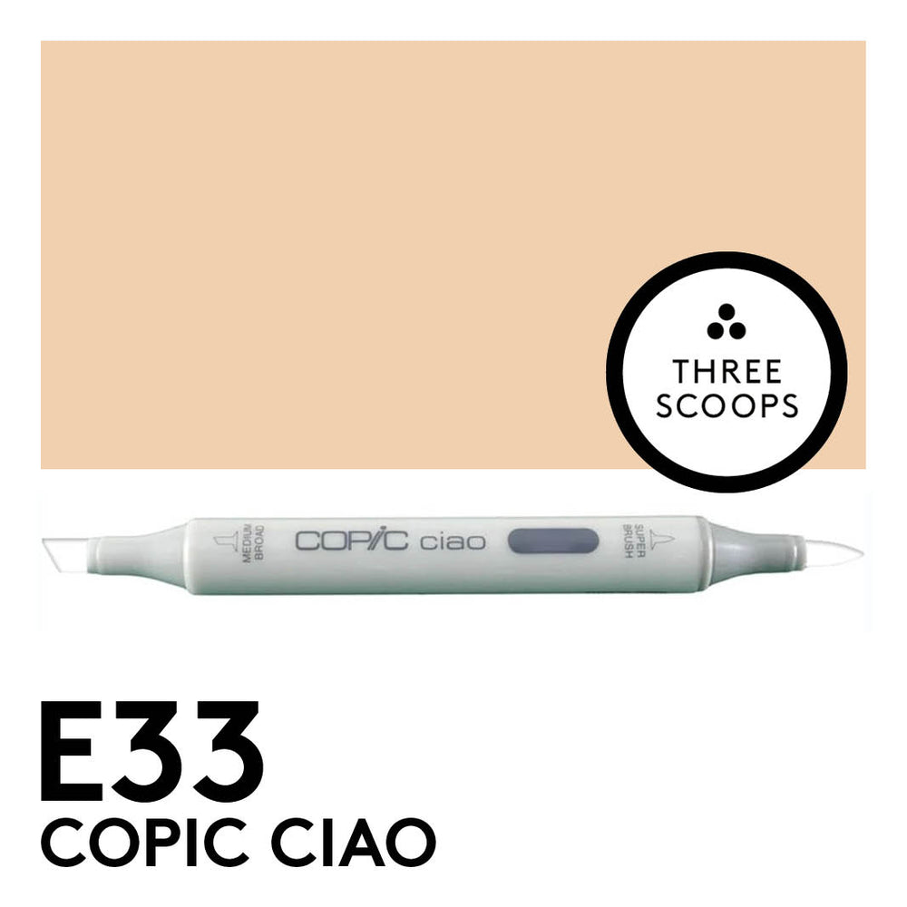 –　Ciao　Sand　Copic　E33　Design　Three　Scoops