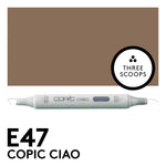 Copic Ciao E47 - Dark Brown