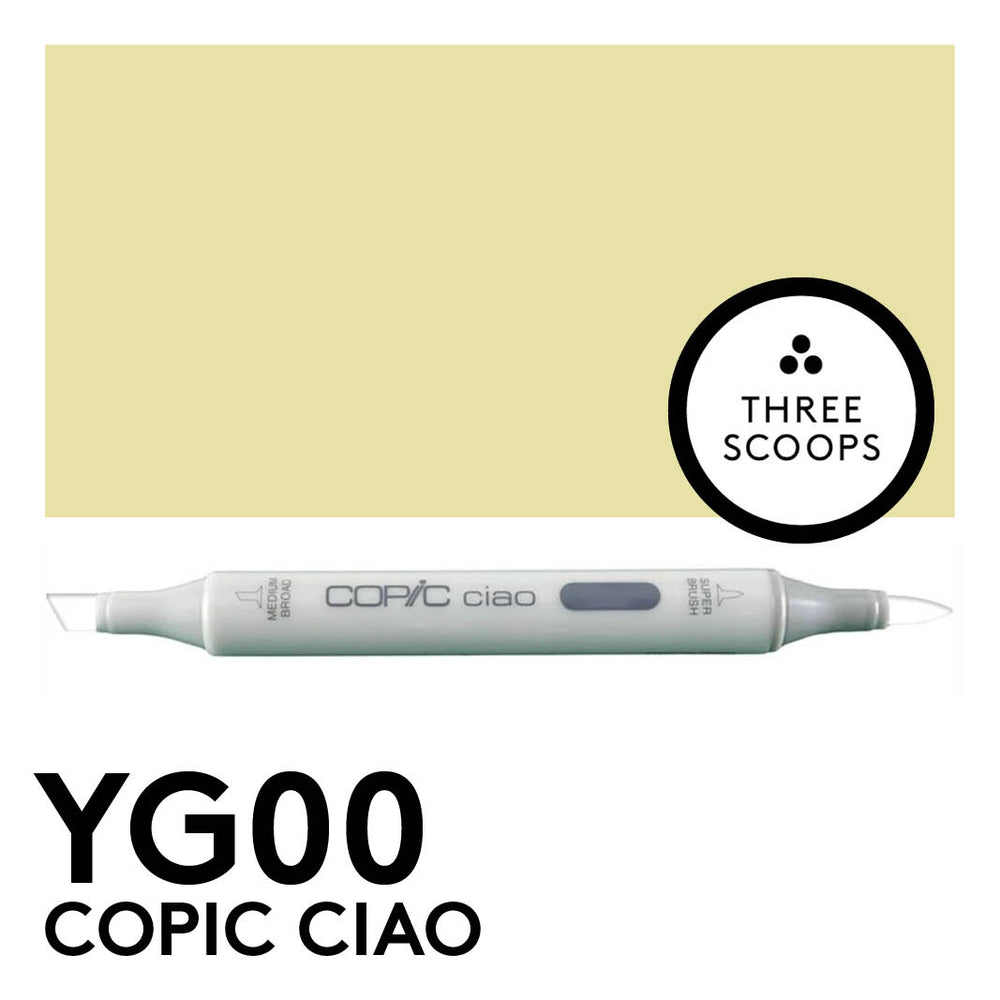 Scoops　Copic　Three　–　Mimosa　Ciao　Yellow　YG00　Design