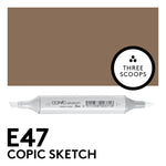 Copic Sketch E47 - Dark Brown