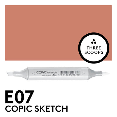 Copic Sketch E07 - Light Mahogany