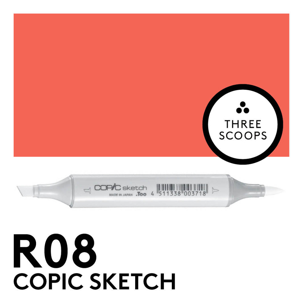 Copic Sketch R08 - Vermillion