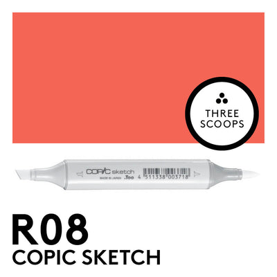 Copic Sketch R08 - Vermillion