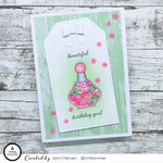Blomsterblanding i pailletter