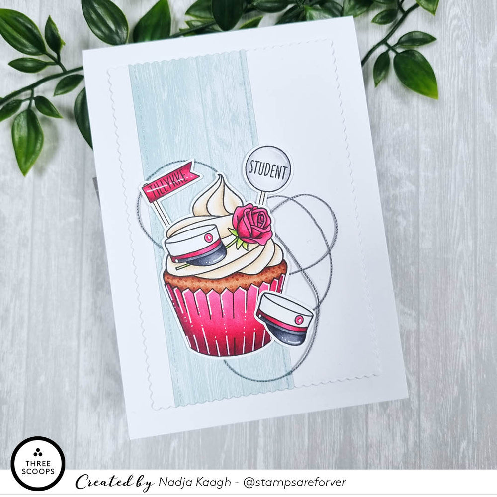 Baby og student cupcake