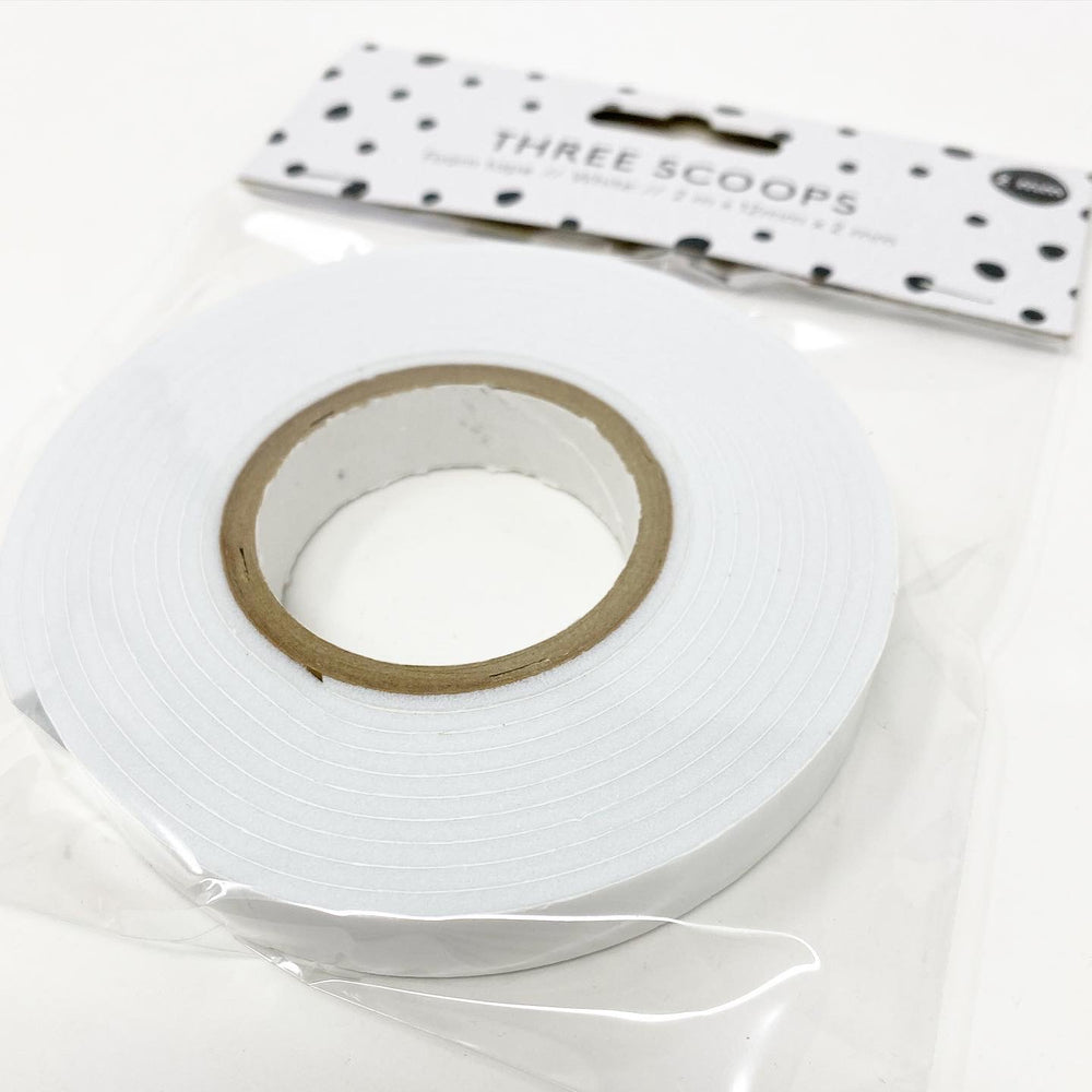 Foam Tape (hvid - 2 mm tyk)